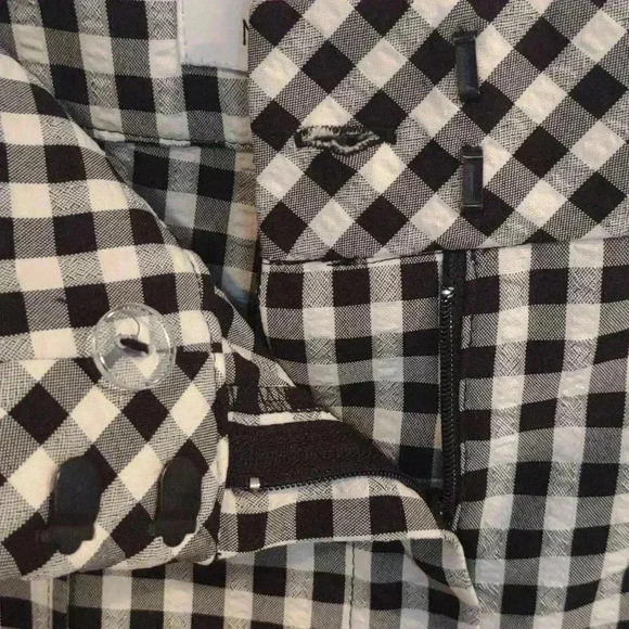 Nine‎ West size 8 pant black white check gingham unlined  lightweight - Picture 5 of 5